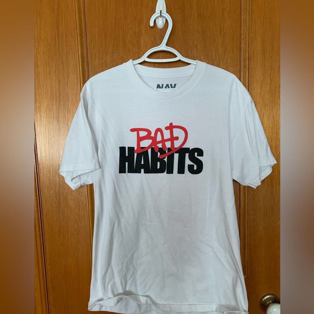 NAV X VLONE BAD HABITS TEE SHIRT SIZE LARGE